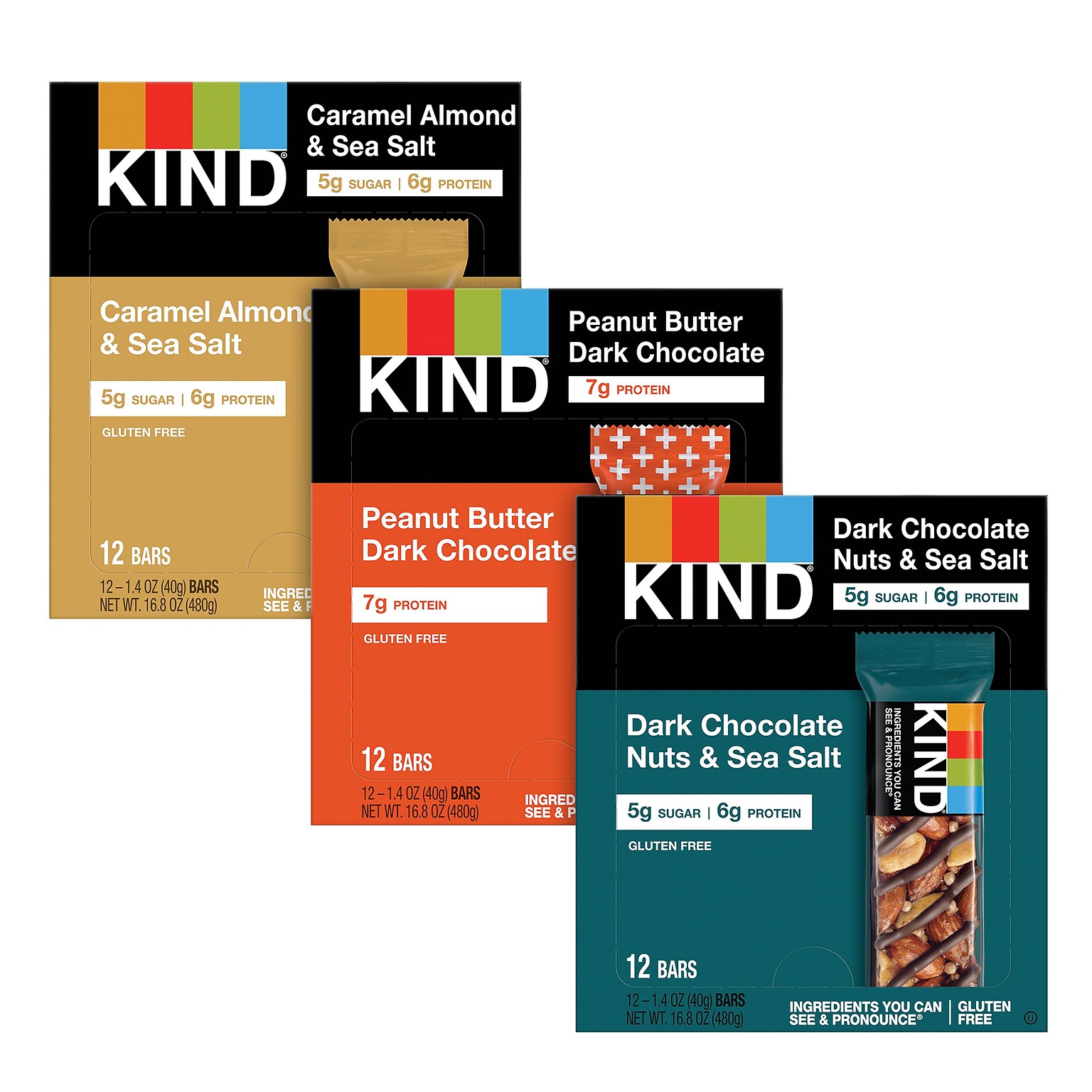 KIND Gluten Free Variety Pack, 36/Box (600-00774)