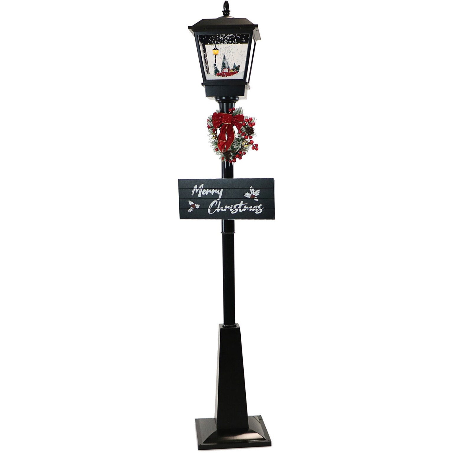 Fraser Hill Farm Let It Snow Series 71-In. Musical Street Lamp (FSSL071A-BLK1)