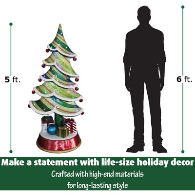 Fraser Hill Farm 5-Ft. Resin Christmas Tree (FRS061-1TRE-GR1)