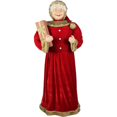 Fraser Hill Farm 58-In. Mrs. Claus Wearing Red Velvet (FMC058-0RD1)
