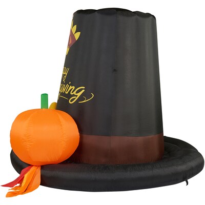 Fraser Hill Farm 6-Ft. Tall Pilgrim's Hat Blow-Up Inflatable (FHHVTGHAT061-L)