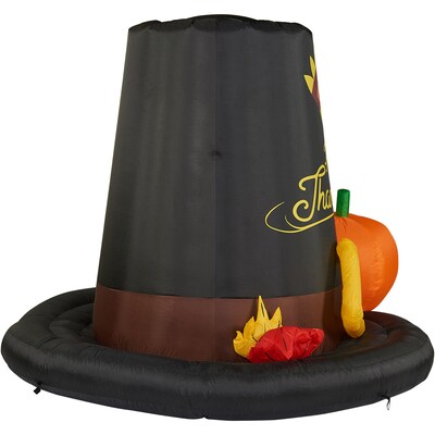 Fraser Hill Farm 6-Ft. Tall Pilgrim's Hat Blow-Up Inflatable (FHHVTGHAT061-L)