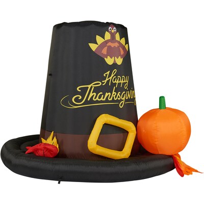 Fraser Hill Farm 6-Ft. Tall Pilgrim's Hat Blow-Up Inflatable (FHHVTGHAT061-L)