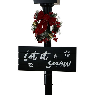 Fraser Hill Farm Let It Snow Series 71-In. Musical Street Lamp (FSSL071A-BLK1)