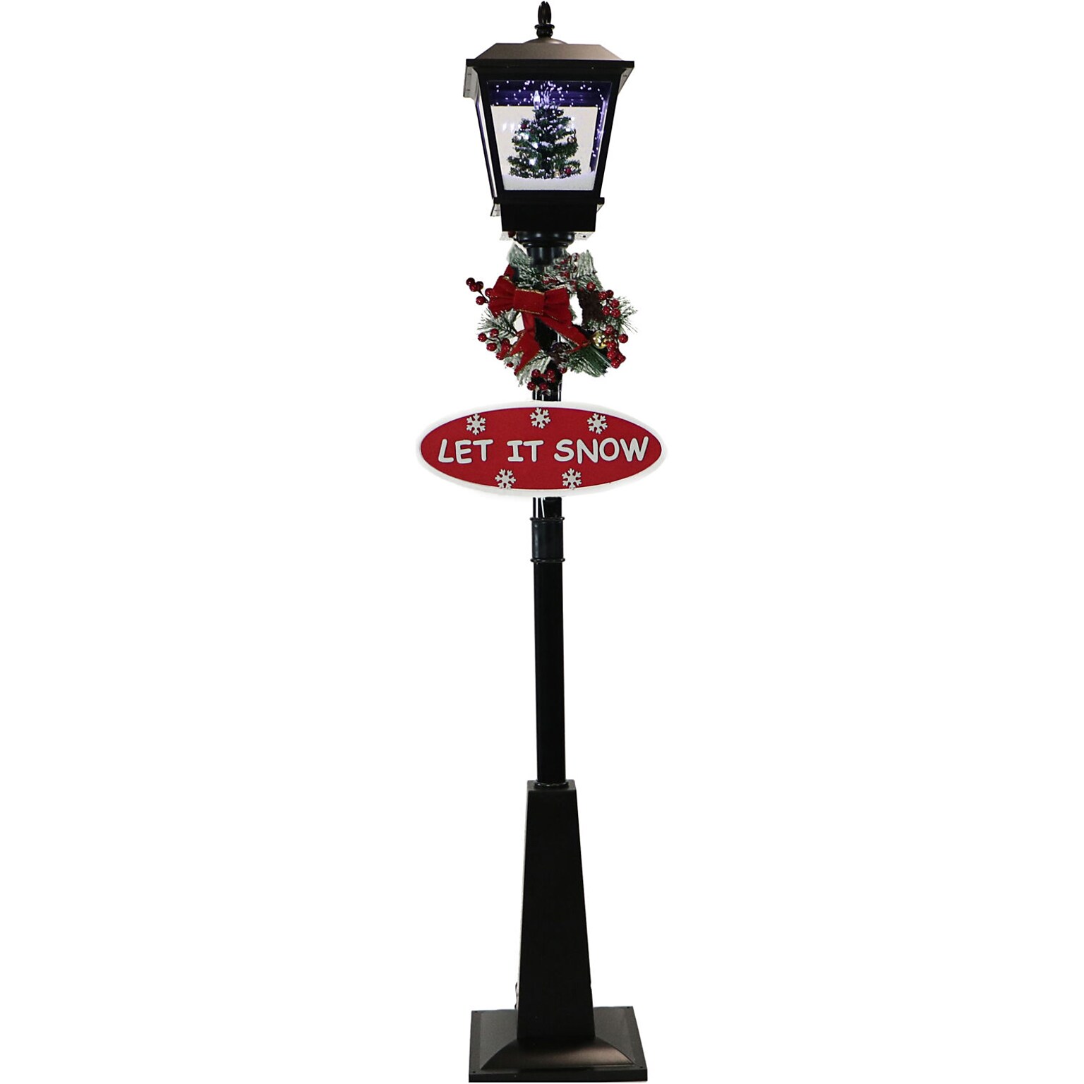 Fraser Hill Farm Let It Snow Series 71 Musical Street Lamp (FSSL071A-BLK2)