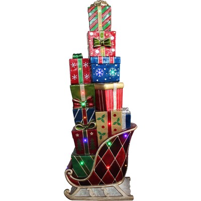 Fraser Hill Farm 5-Ft. Resin Gift Sleigh (FRS060-1PRE-RD1)