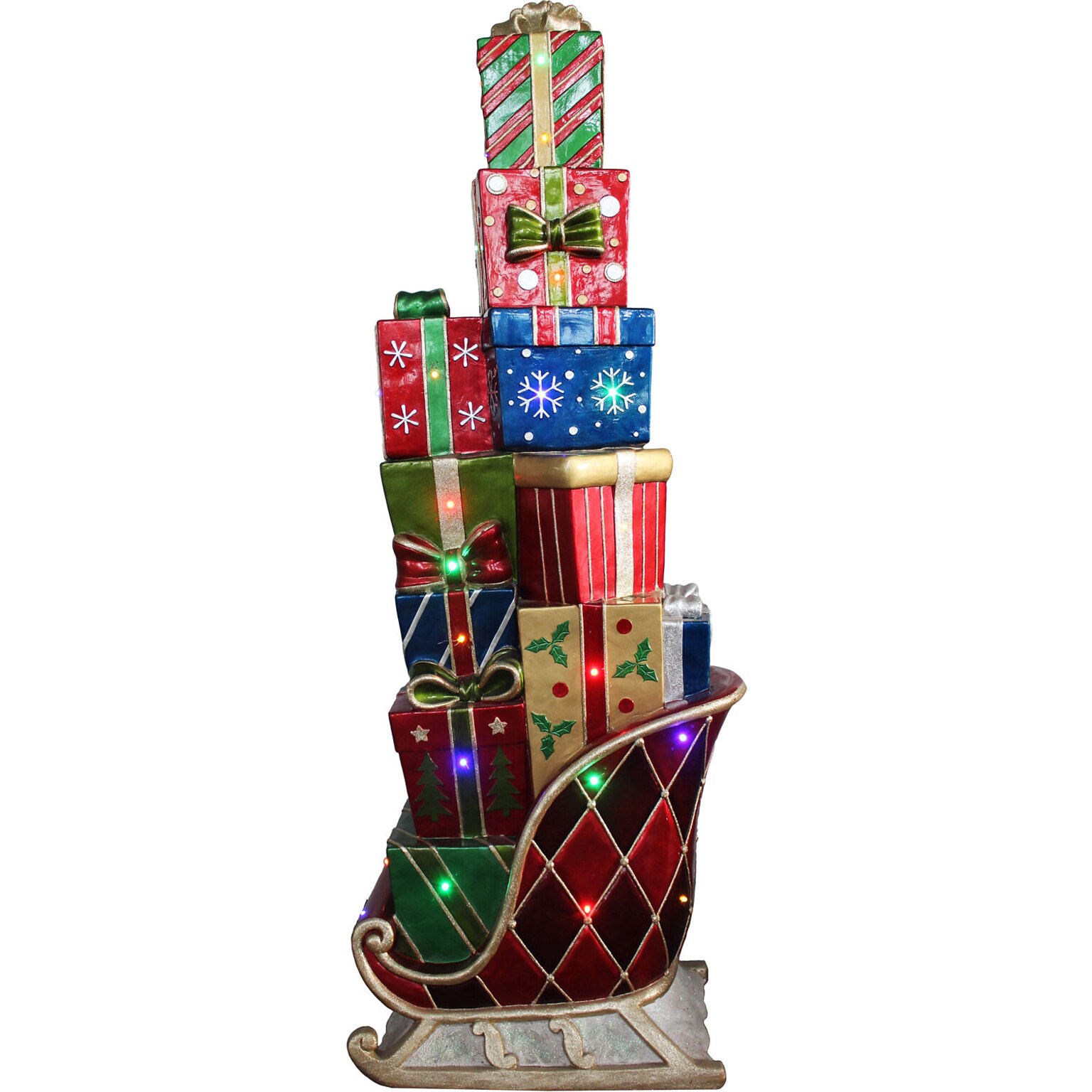 Fraser Hill Farm 5-Ft. Resin Gift Sleigh (FRS060-1PRE-RD1)