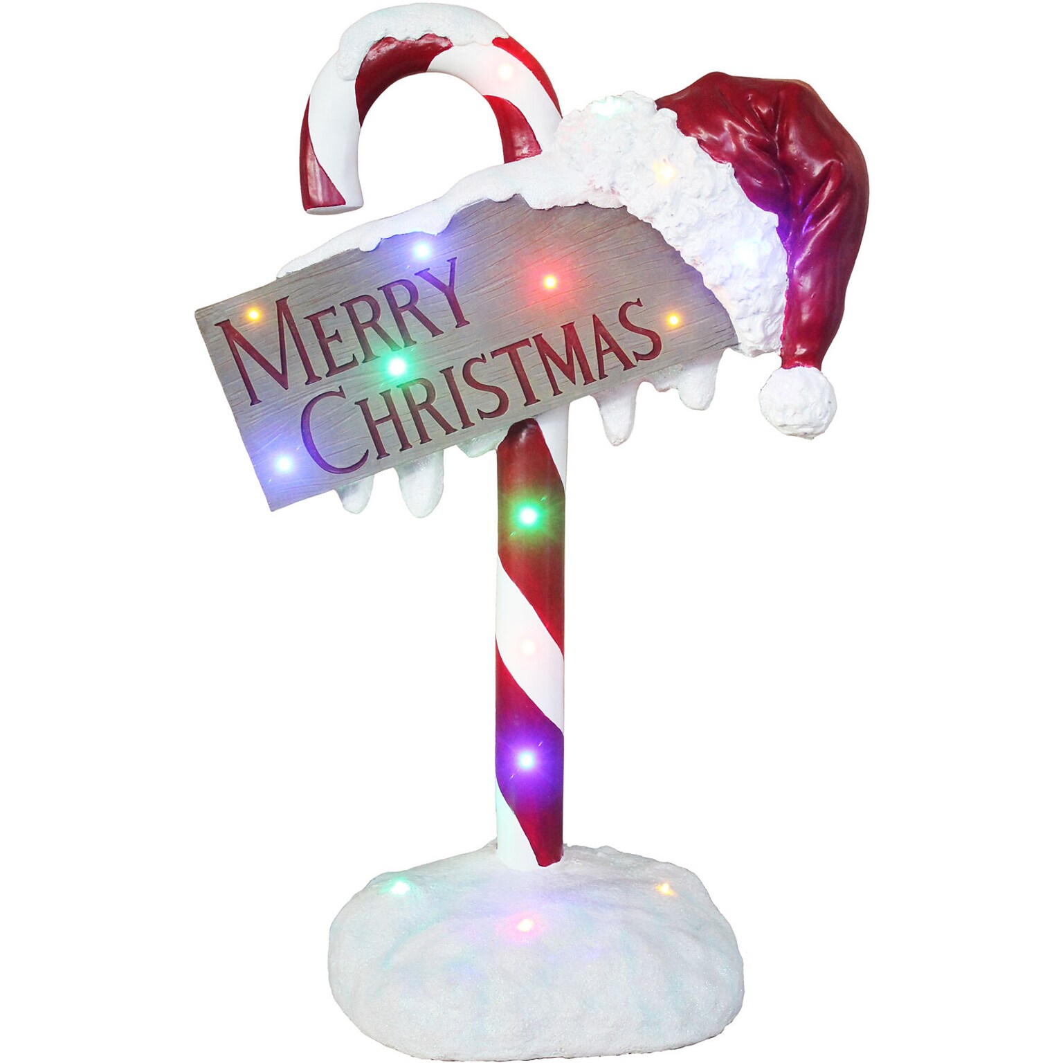 Fraser Hill Farm 3-Ft. Resin Candy Cane Sign (FRS034-1CC-WT1)