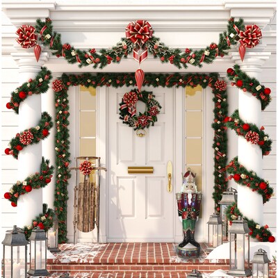 Fraser Hill Farm 3-Ft. Resin Nutcracker Greeter with LED Lights (FRS036-1NC-RD1)
