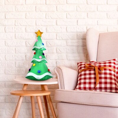 Fraser Hill Farm 2-Ft. Tall Prelit Tabletop Christmas Tree Inflatable (FHFTREE021-L)