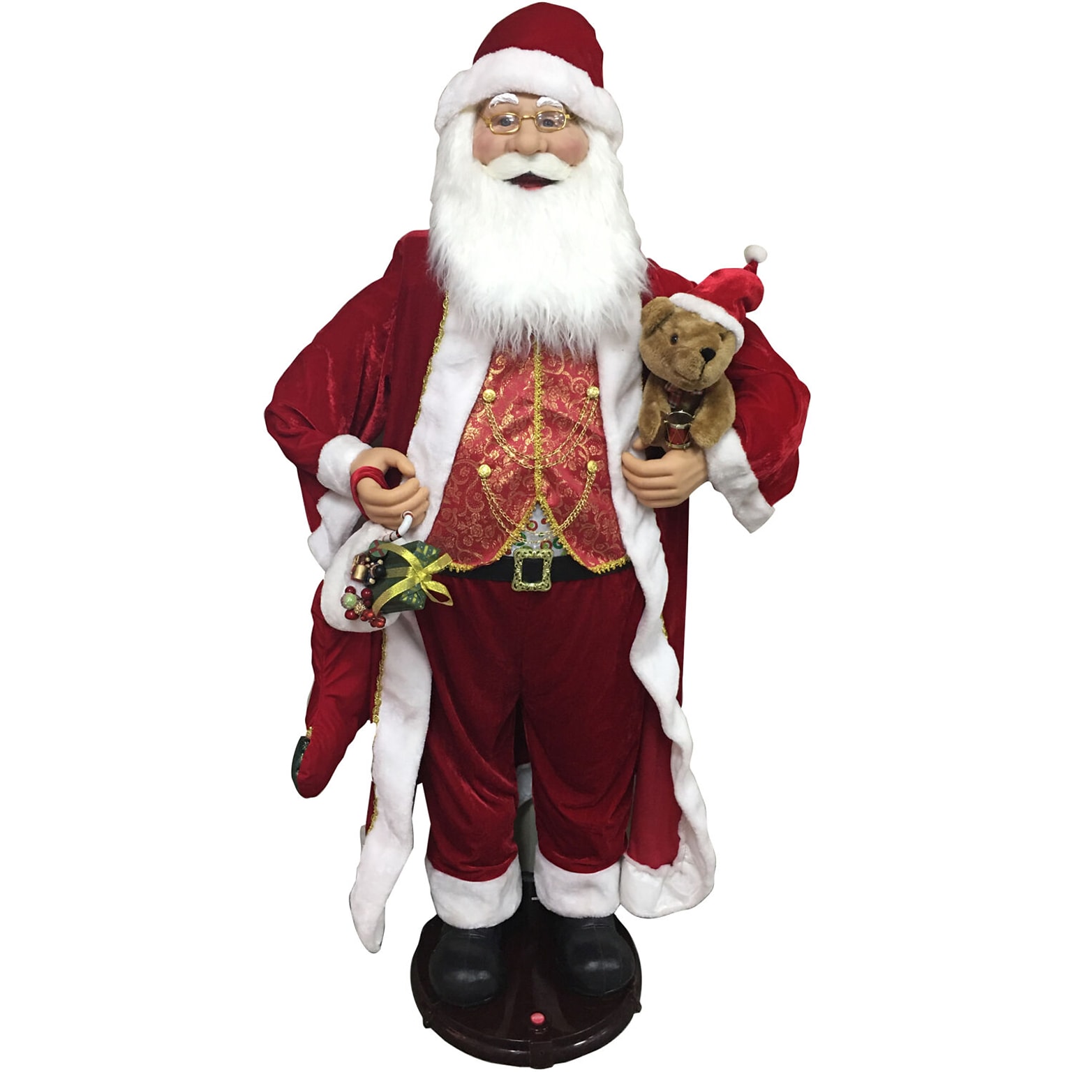 Fraser Hill Farm 60-In. Singing and Dancing Santa Claus (FHFSC060-2RED1)