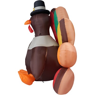 Fraser Hill Farm 8-Ft. Wide Turkey Blow-Up Inflatable (FHHVTURKY081-L)