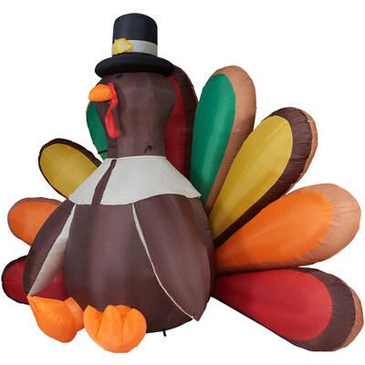 Fraser Hill Farm 8-Ft. Wide Turkey Blow-Up Inflatable (FHHVTURKY081-L)