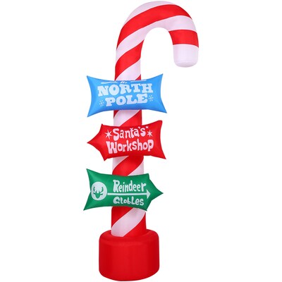 Fraser Hill Farm 8 Prelit Directional Sign Inflatable (FHFXMASSGN081-L)