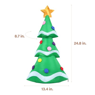 Fraser Hill Farm 2-Ft. Tall Prelit Tabletop Christmas Tree Inflatable (FHFTREE021-L)