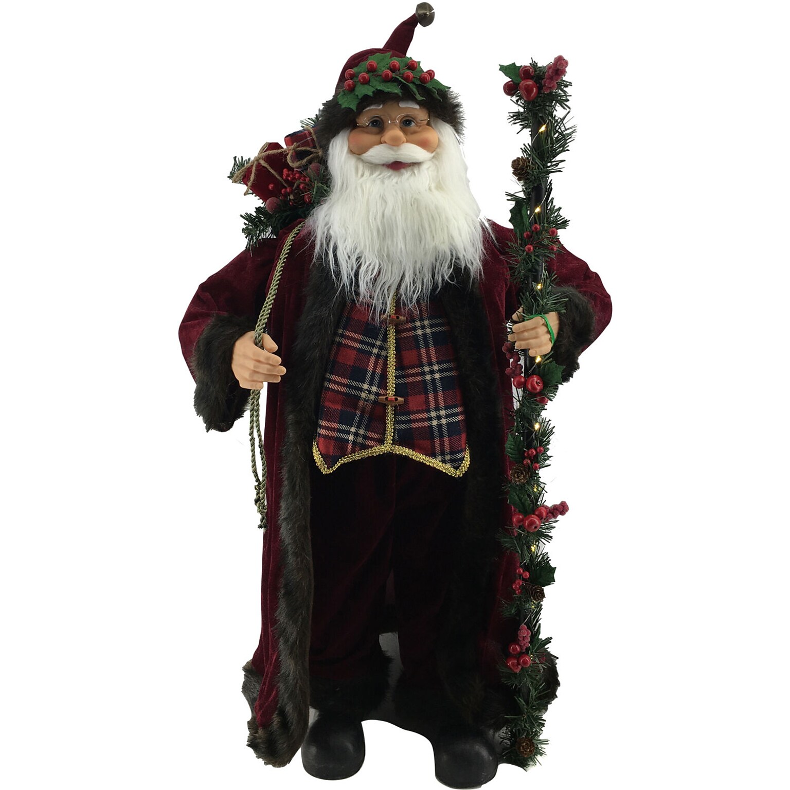 Fraser Hill Farm 36-In. Woodland Santa Claus Figurine (FHFSC036-2RED1)