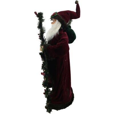 Fraser Hill Farm 36-In. Woodland Santa Claus Figurine (FHFSC036-2RED1)
