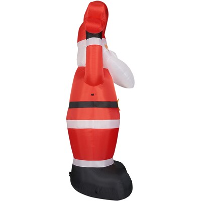 Fraser Hill Farm 10' Santa Holding HO HO HO Sign Inflatable (FHFSANTA104-L)