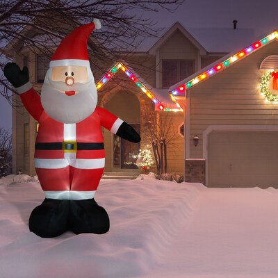 Fraser Hill Farm 12' Traditional Santa Claus Inflatable (FHFSANTA121-L)