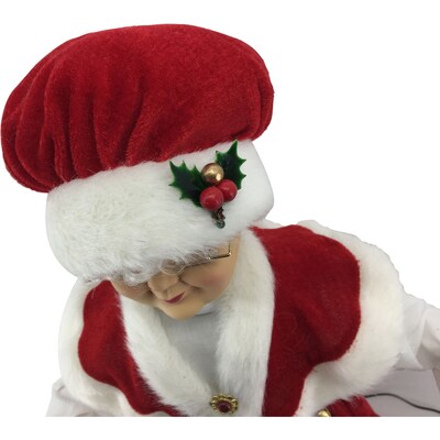 Fraser Hill Farm 28-In. Classic Mrs. Claus Figurine (FHFPLMC028-2RED1)