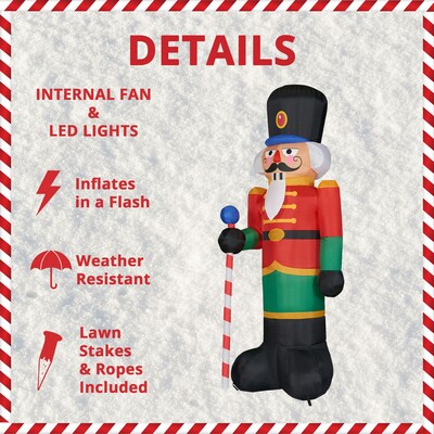 Fraser Hill Farm 10' Traditional Nutcracker Inflatable (FHFNUTCRK201-L)