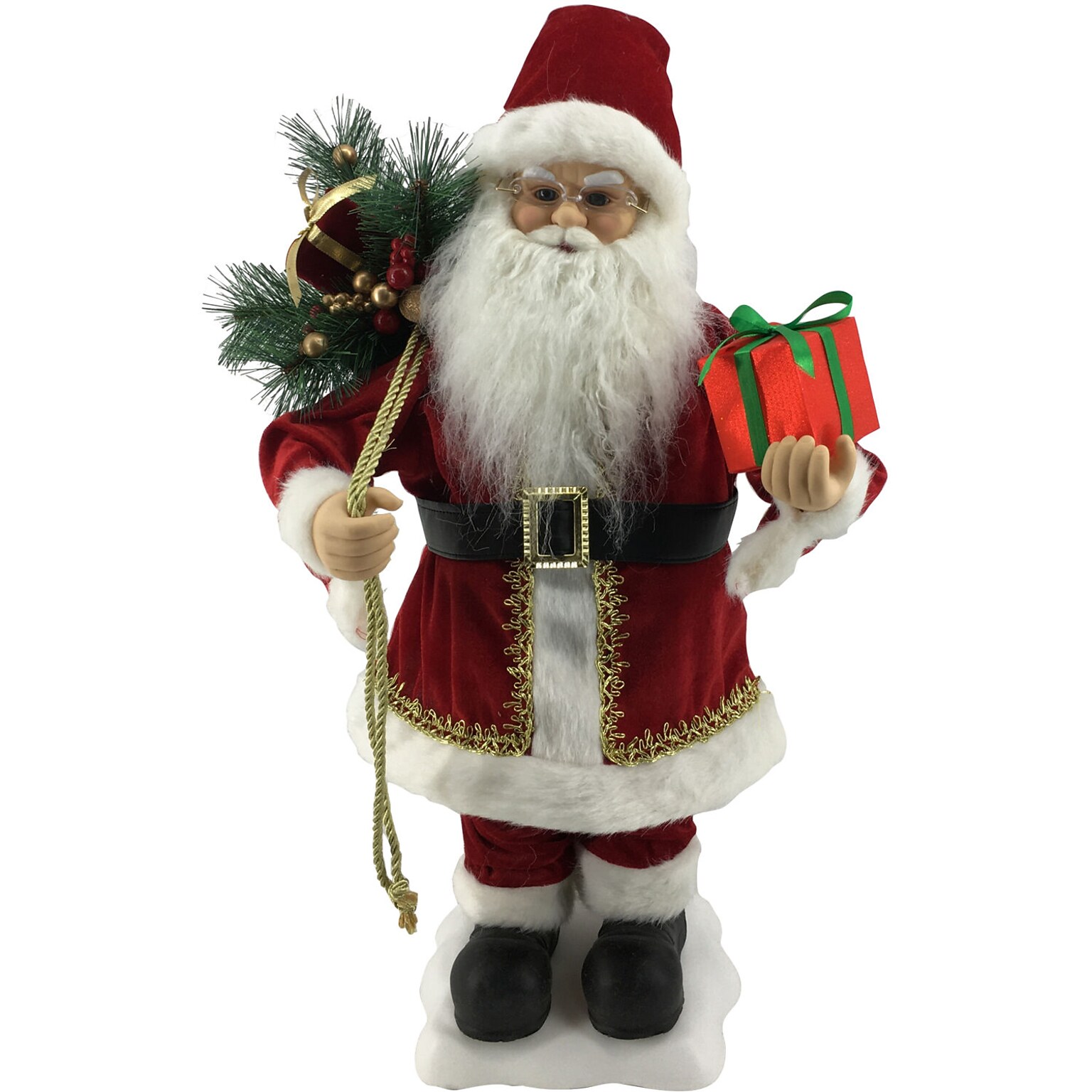 Fraser Hill Farm 24-In. Santa Claus Figurine (FHFSC024-2RED3)
