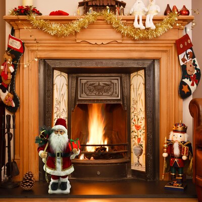 Fraser Hill Farm 24-In. Santa Claus Figurine (FHFSC024-2RED3)