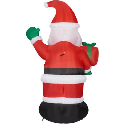 Fraser Hill Farm 10' Santa Claus Holding Gift Inflatable (FHFSANTA102-L)