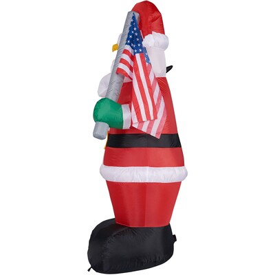Fraser Hill Farm 8-Ft. Tall Americana Santa (FHFSANTA081-L)