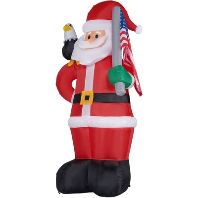 Fraser Hill Farm 8-Ft. Tall Americana Santa (FHFSANTA081-L)