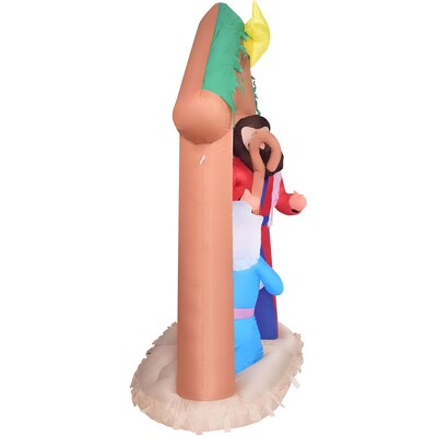 Fraser Hill Farm 7-Ft. Wide Pre-Lit Nativity (FHFNVTY072-L)