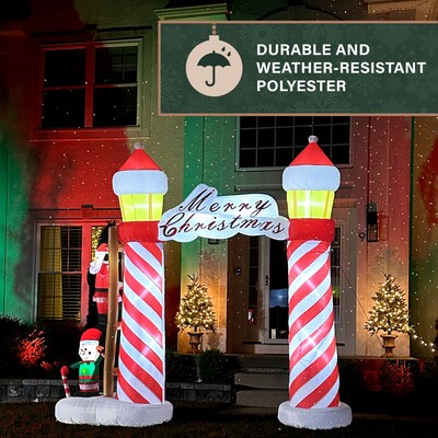 Fraser Hill Farm 9-Ft. Tall Prelit Lighthouse Arch Inflatable (FHFARCHWY093-L)