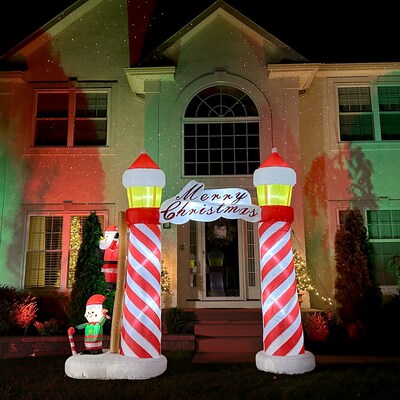 Fraser Hill Farm 9-Ft. Tall Prelit Lighthouse Arch Inflatable (FHFARCHWY093-L)