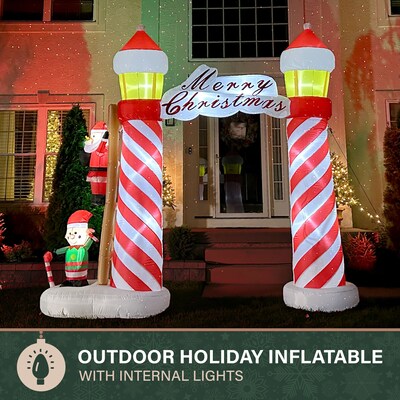 Fraser Hill Farm 9-Ft. Tall Prelit Lighthouse Arch Inflatable (FHFARCHWY093-L)