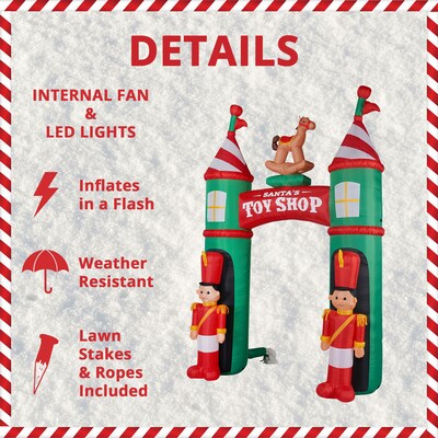 Fraser Hill Farm 10' Santa's Toy Shop Inflatable (FHFARCHWY081-L)