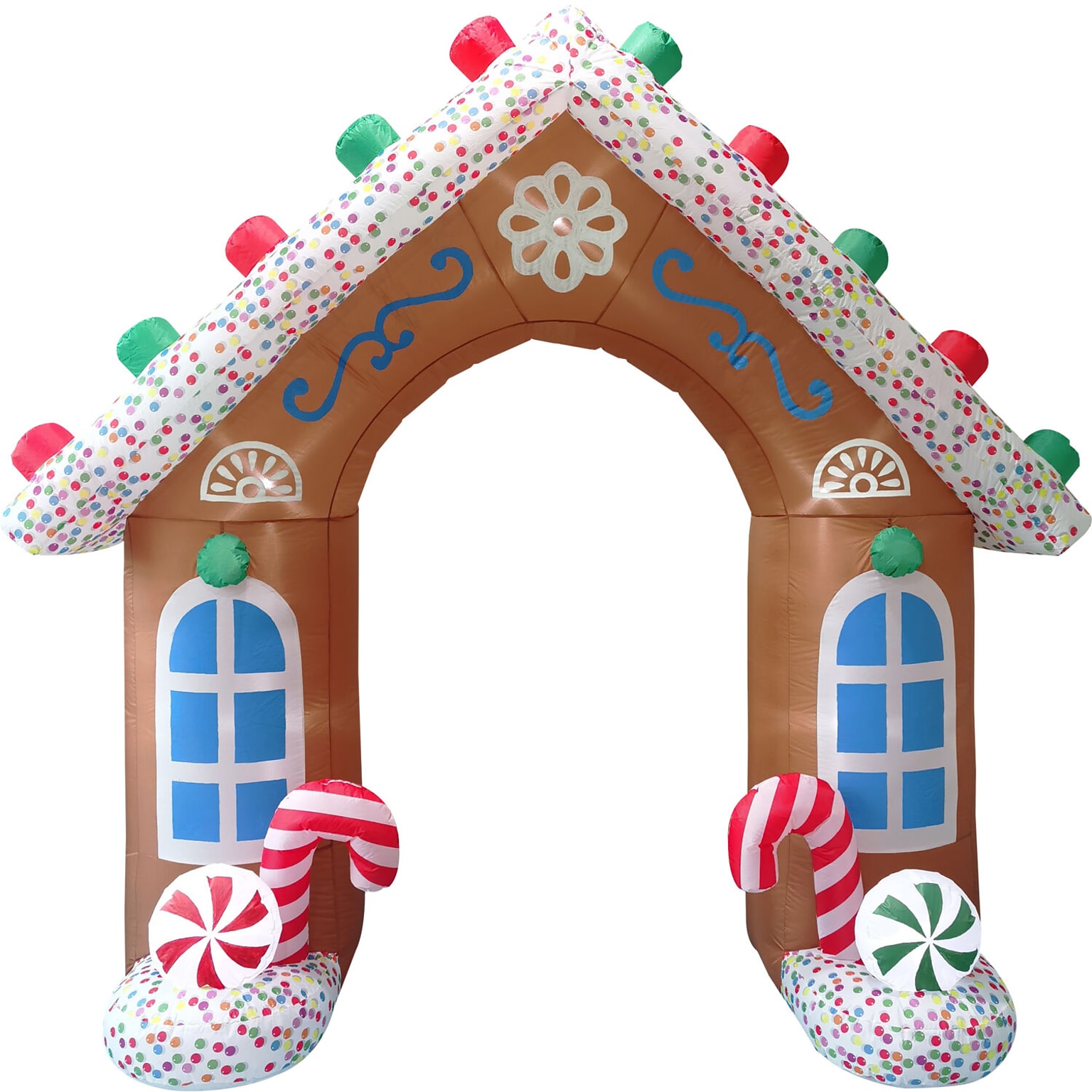 Fraser Hill Farm 8 Prelit Gingerbread Arch Inflatable (FHFARCHWY082-L)