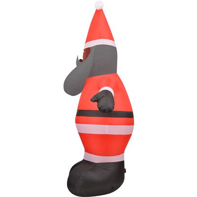 Fraser Hill Farm 12' African American Santa Claus Inflatable (FHFAASANTA121-L)