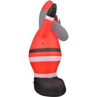 Fraser Hill Farm 12' African American Santa Claus Inflatable (FHFAASANTA121-L)