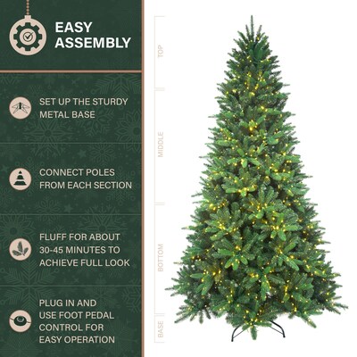 Fraser Hill Farm 7.5-ft. York Pine Artificial Christmas Tree (FFYP075-6GR)