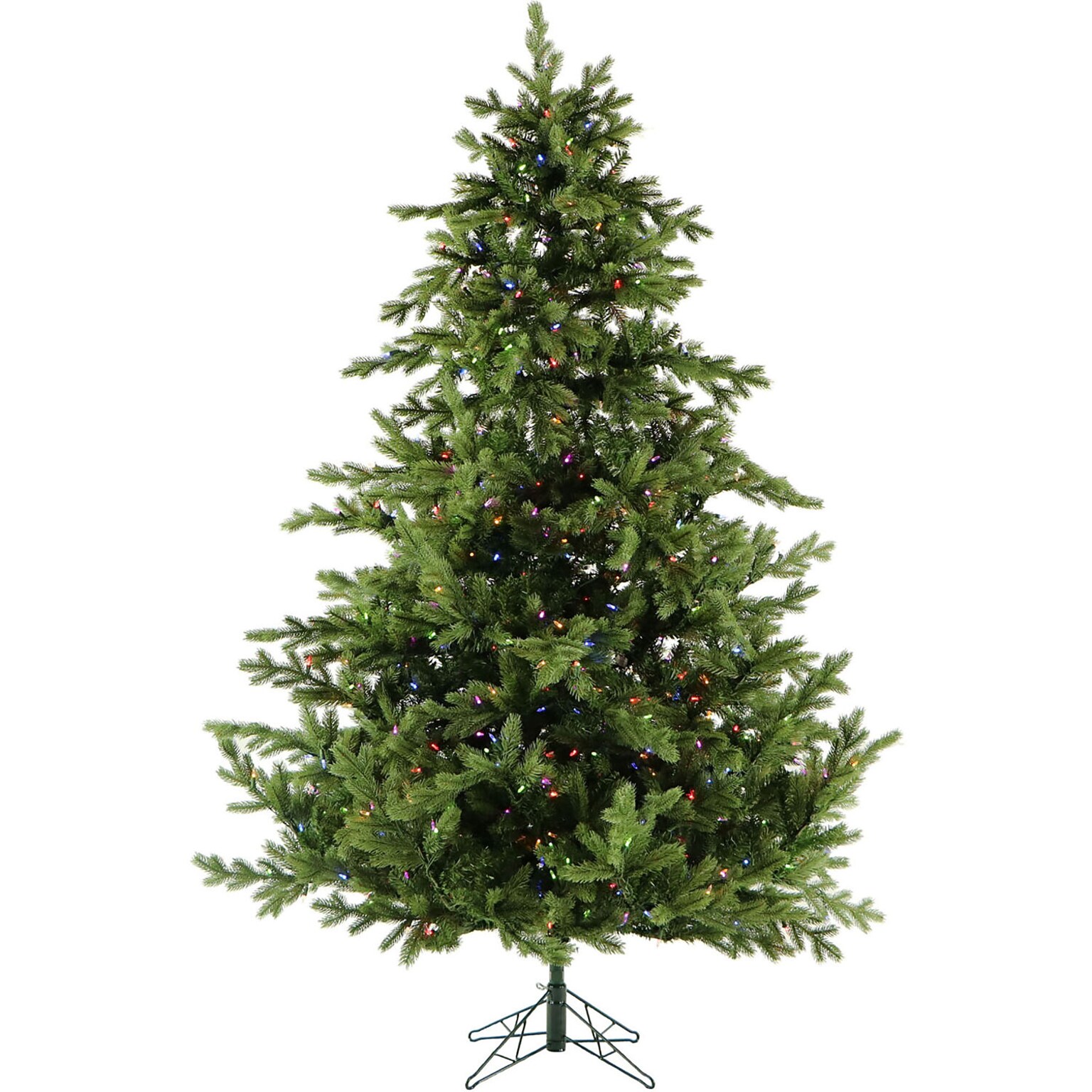 Fraser Hill Farm 7.5 ft. Woodside Pine Pre-Lit Artificial Christmas Tree, 900 Lights (FFWS075-6GREZ)