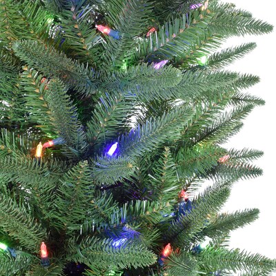Fraser Hill Farm 9 ft. Winter Falls Slim-Silhouette Pre-Lit Artificial Christmas Tree, 750 Lights (FFWF090-6GR)