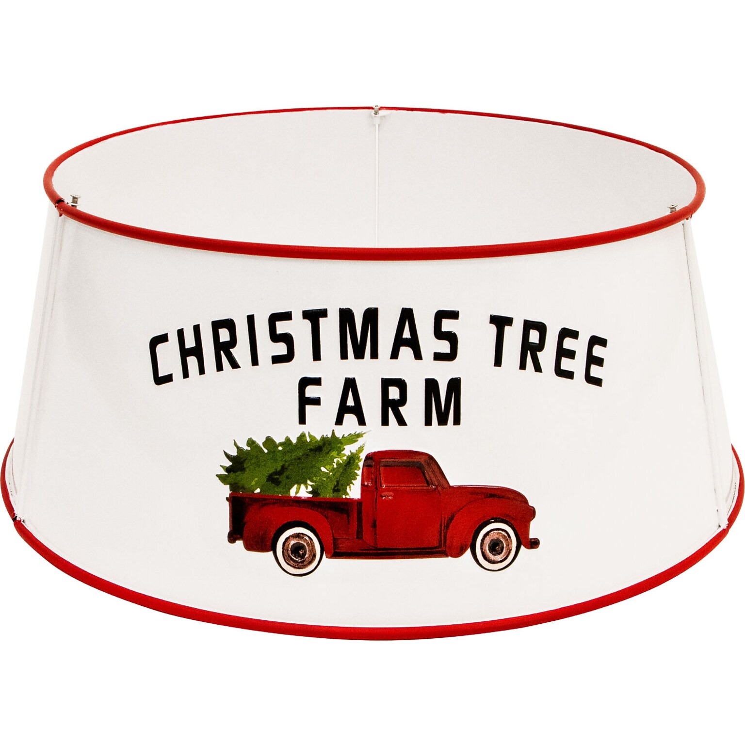 Fraser Hill Farm Metal Christmas Tree Collar (FFTRING026-0WHT)