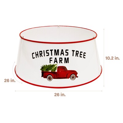 Fraser Hill Farm Metal Christmas Tree Collar (FFTRING026-0WHT)