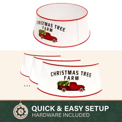 Fraser Hill Farm Metal Christmas Tree Collar (FFTRING026-0WHT)