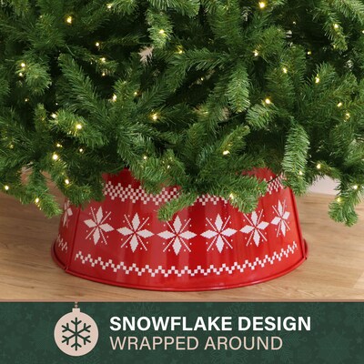 Fraser Hill Farm Metal Christmas Tree Collar (FFTRING026-0RED)