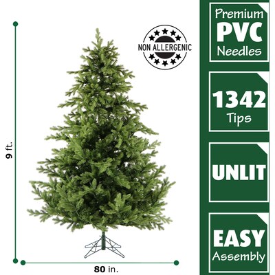 Fraser Hill Farm 9 ft. Woodside Pine Artificial Christmas Tree (FFWS090-0GR)