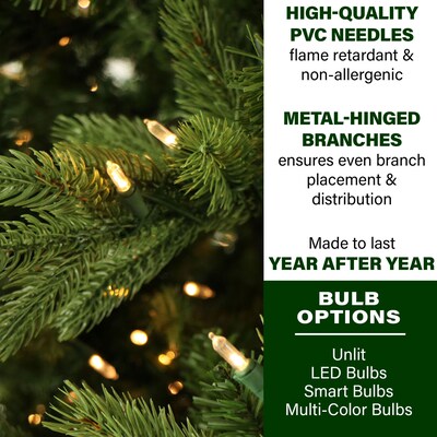 Fraser Hill Farm 9 ft. Woodside Pine Artificial Christmas Tree (FFWS090-0GR)