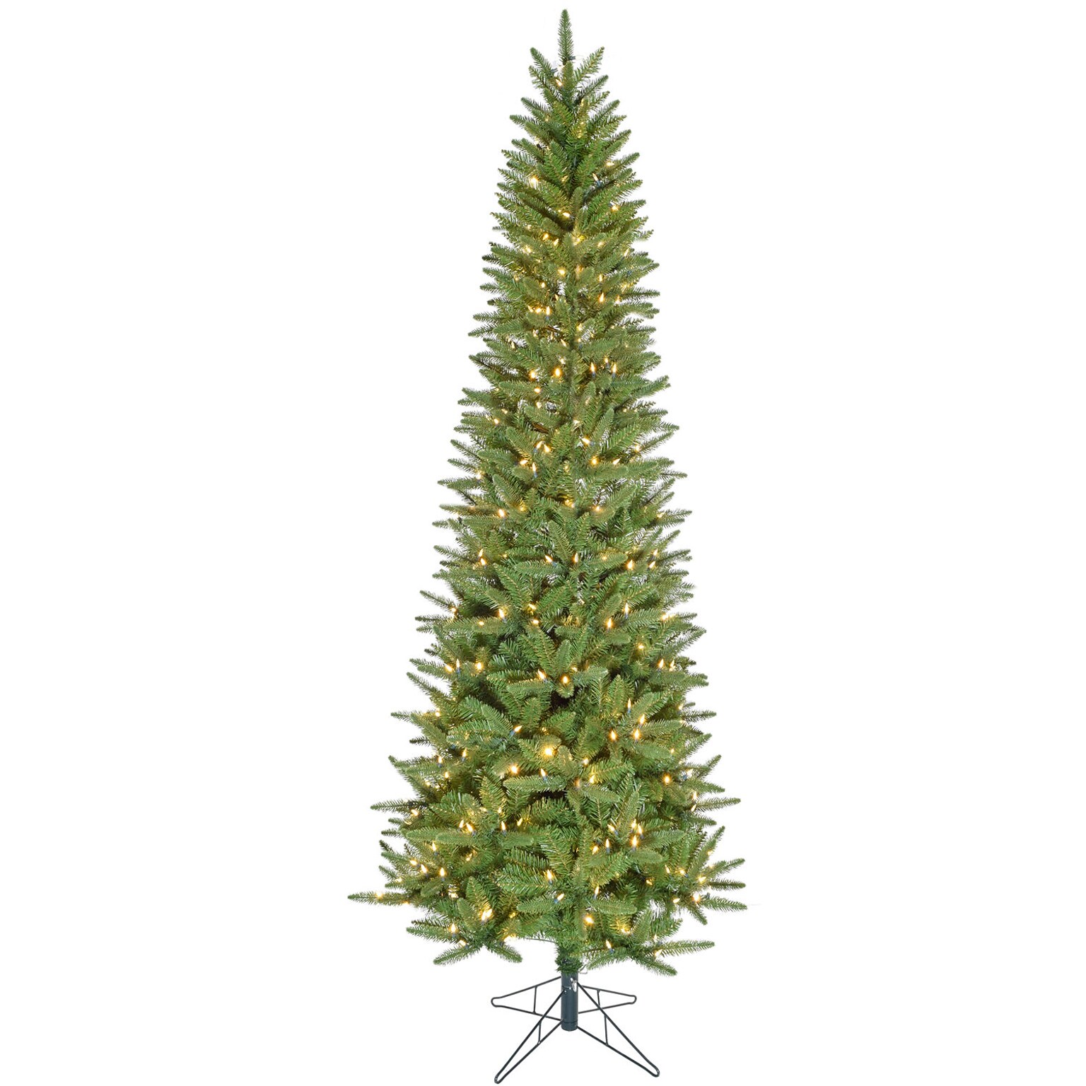 Fraser Hill Farm 9 ft. Winter Falls Slim-Silhouette Pre-Lit Artificial Christmas Tree, 750 Lights (FFWF090-5GR)