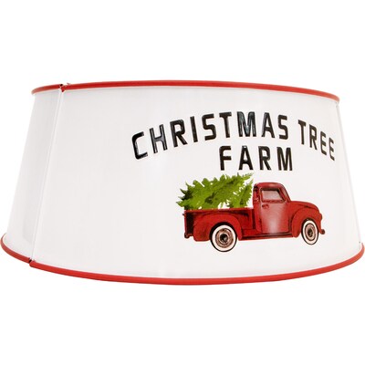 Fraser Hill Farm Metal Christmas Tree Collar (FFTRING026-0WHT)