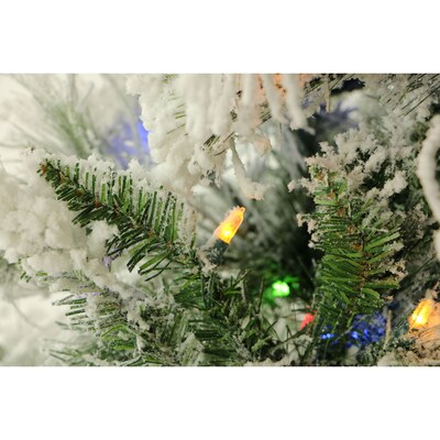 Fraser Hill Farm 12-Ft. Flocked Snowy Pine Christmas Tree (FFSN012-6SN)